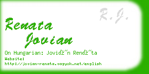renata jovian business card